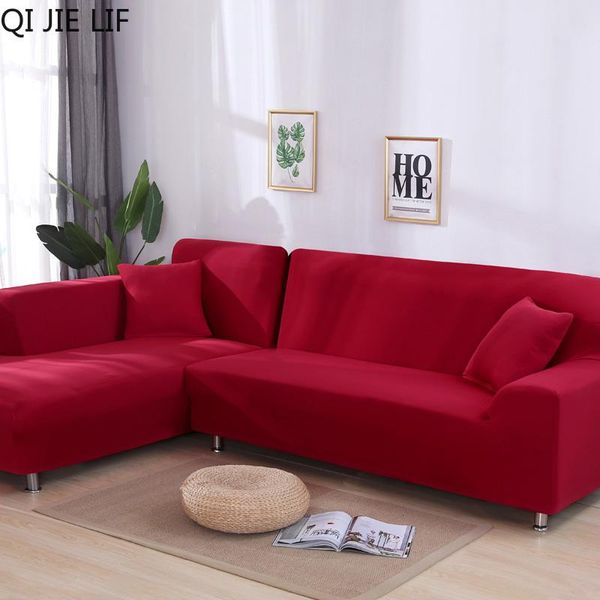 

chair covers solid color corner sofa for living room elastic spandex slipcovers couch cover stretch towel l shape need buy 2piece