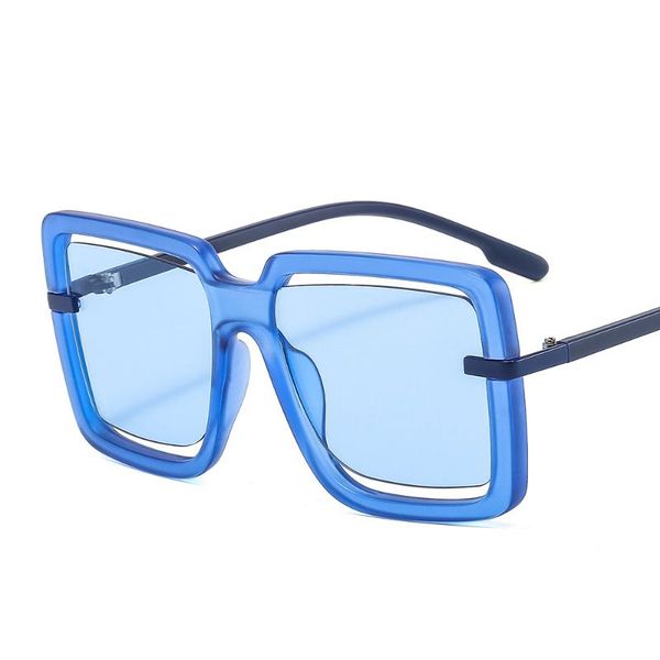 

sunglasses 2021 fashion women's oversized hollow jelly color ocean personality ins men uv400 glssses e181, White;black