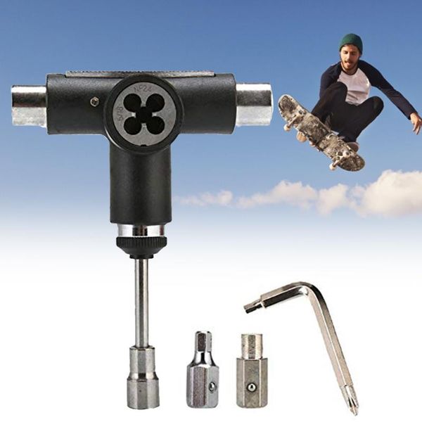

skateboard t-wrench semi-automatic tool multi-function wrench roller skate heavyduty skateboarding