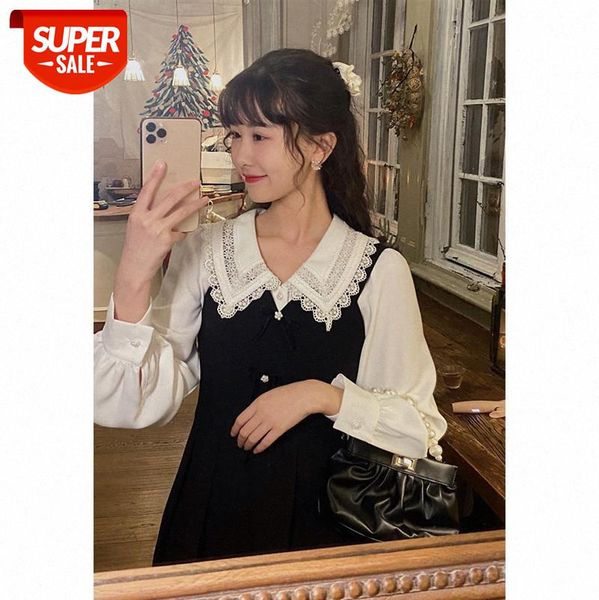 

french temperament butterfly design black suspender skirt women's slim slimming dress #2q55, White;black