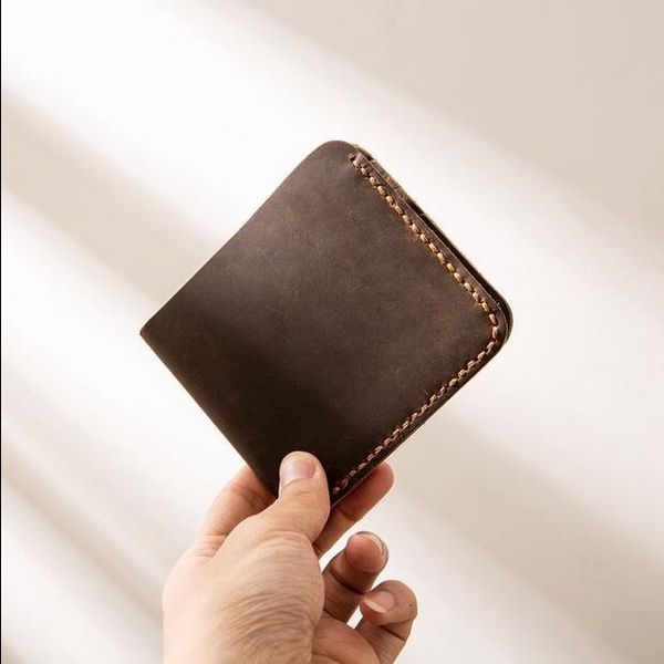 

sell crazy horse leather wallet restoring ancient ways purse mini leather wallet men and women wallet real leather purse card holder