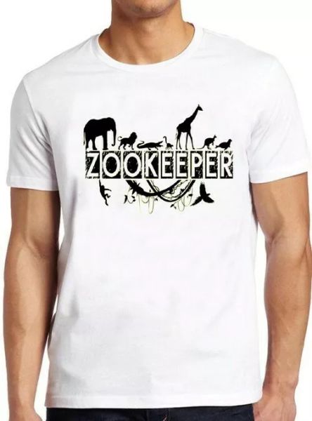 

zoo keeper funny animal vintage zoo graphic circus cool gift tee t shirt 4256, White;black