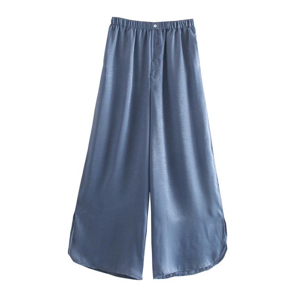 

women's pants & capris women clothes streetwear 2021 summer fashion casual wide leg harajuku baggy blue high waisted vintage uxfw, Black;white