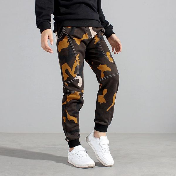 

trousers boys sport pants spring fall clothing kids camouflage print teen elastic waist harem children casual, Blue