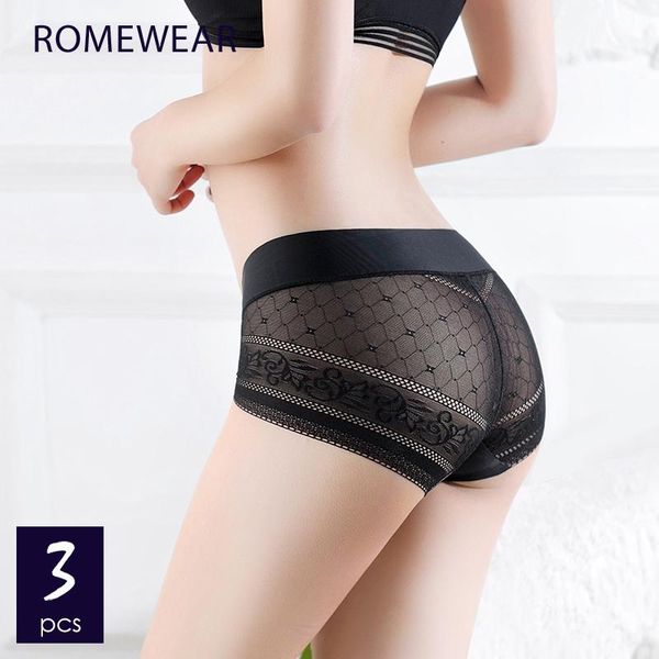 

women's panties 3pcs/lot lace ice silk for women seamless underpants breathable sweat-absorbent ladies briefs quick-drying lingerie, Black;pink
