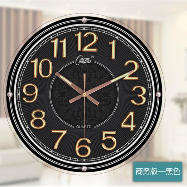 

wall clocks retro nordic clock silent 3d temperature round large digital quartz watch living room klok home decor ad50wc