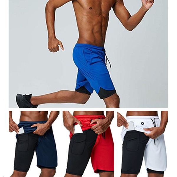 

2021 men outdoor shorts sports gym compression phone pocket wear under base layer pants athletic solid tights, Brown;gray