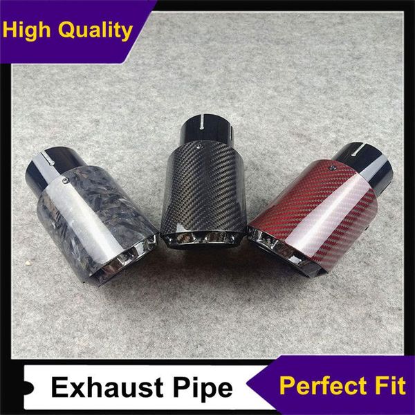 

motorcycle exhaust system 1 piece three-layers universal single muffler tip glossy black stainless steel car back