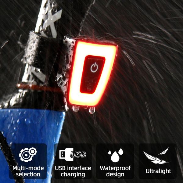 

rechargeable for bicycle rear light waterproof bike helmet taillight cycling warning flash cyling back lamp lights
