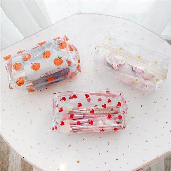 

waterproof transparent cosmetic cute bags storage pouch makeup organizer approved clear case toiletry bag pvc zipper travel1