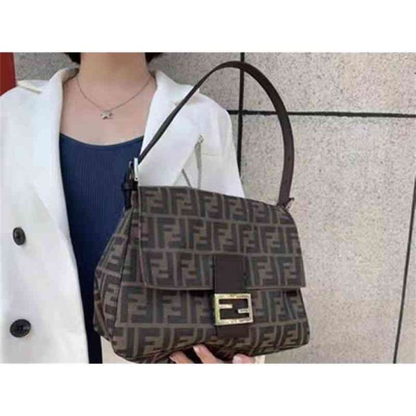 

2022 factory outlet online luxury handbags old flower stick middle ancient female vintage one shoulder canvas underarm bag