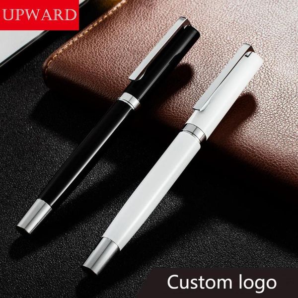 

ballpoint pens high-grade metal pen, black gel business gift signature school office custom printed logo, Blue;orange