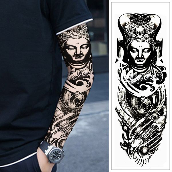 

buddha guanyin tathagata tattoo decal arm men and women waterproof durable simulation tattoo sticker
