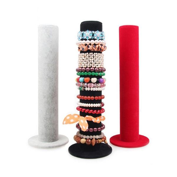 

jewelry display bracelet portable storage rack headband velvet hooks & rails