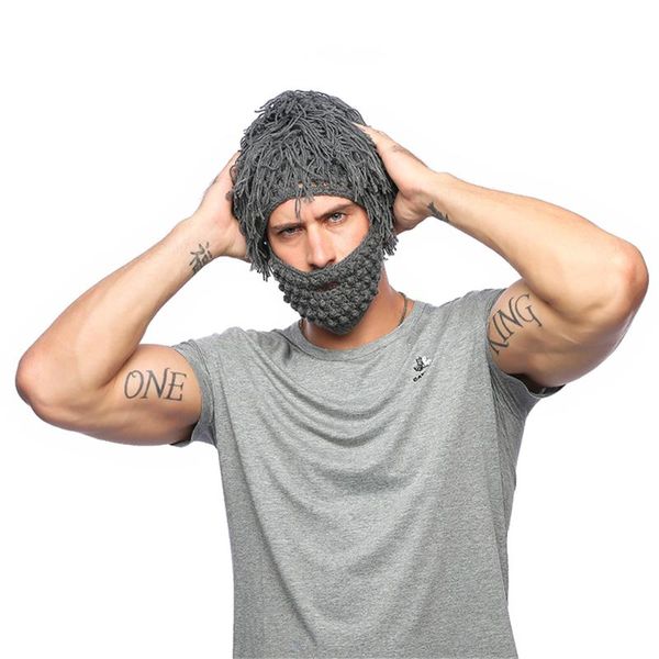 

beanies wig men and women beard hats handmade knitted creative funny woolen autumn winter