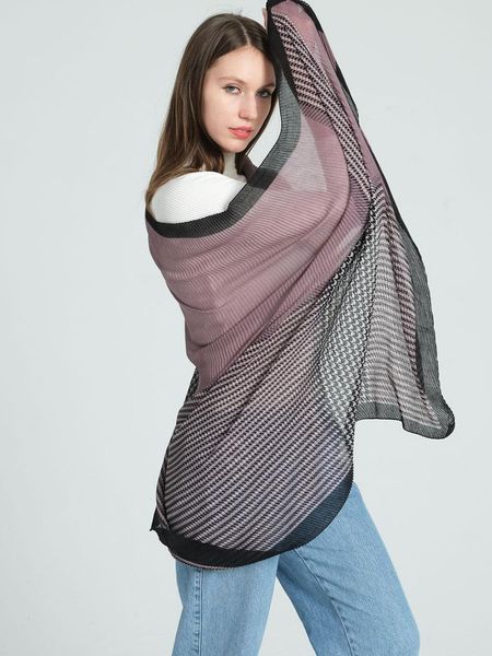 

hats, scarves & gloves sets 2021 designer brand winter women's scarf fashion plaid printed cotton turban ladies shawls and, Blue;gray