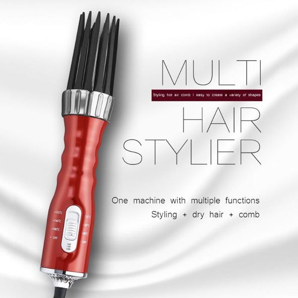 

electric hair brushes 3 in 1 curling iron straightener dryer comb blow brush multifunction care salon styling tools