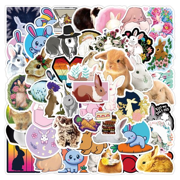 

50pcs/set cartoon rabbit small waterproof stickers