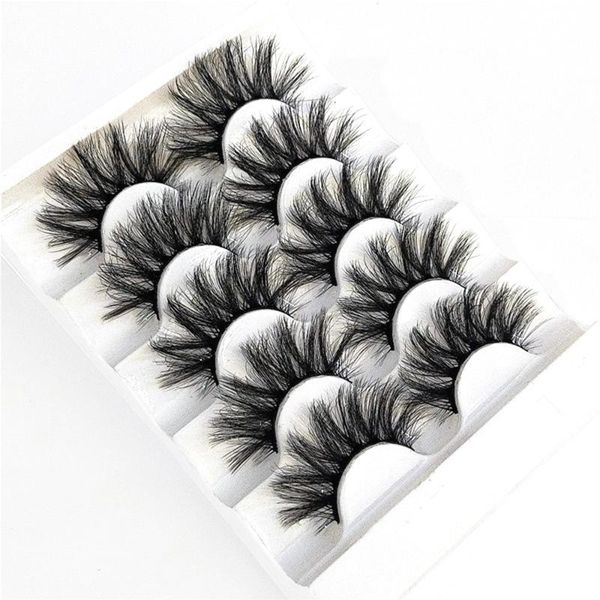 

false eyelashes 5 pairs 3d faux mink little dramatic long wispies handmade cruelty-lashes resuable makeup tools wholesale