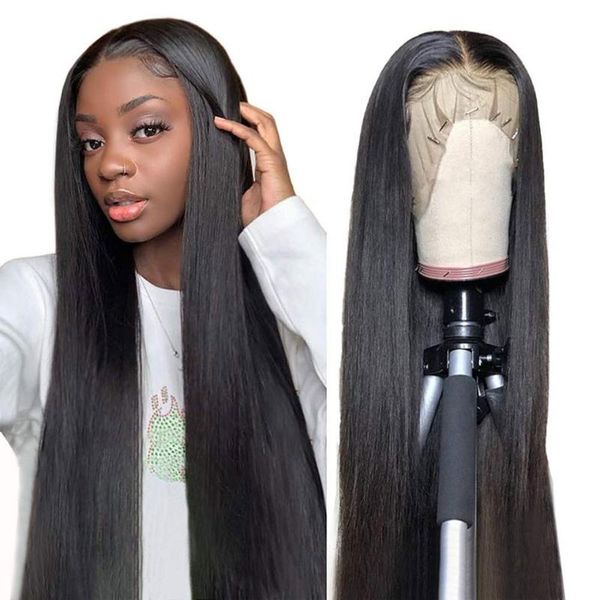 

lace wigs miss black malaysian glueless straight 13x4 front human hair medium brown frontal long length wig for women, Black;brown
