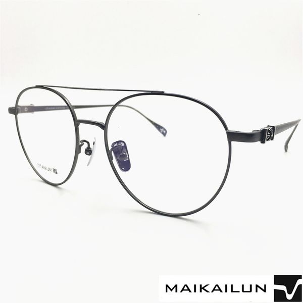 

sunglasses fashion pure titanium spectacle frame men's and women's personality ultra light optical trend art 12, White;black