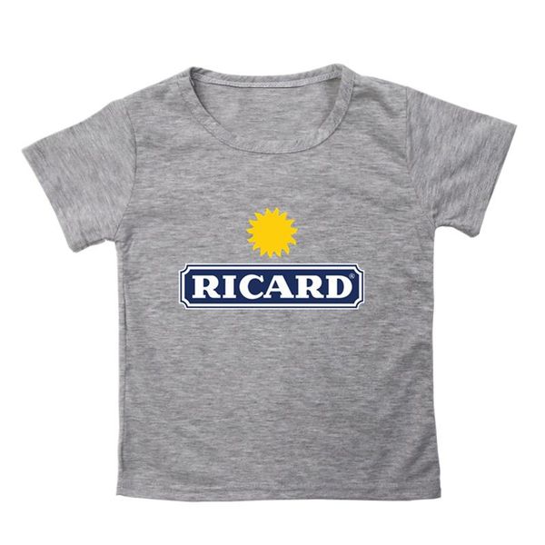 

men's t-shirts kids ricard print t shirts boys girls graphic toddler short sleeves tshirt streetwear tee summer children clothes, White;black