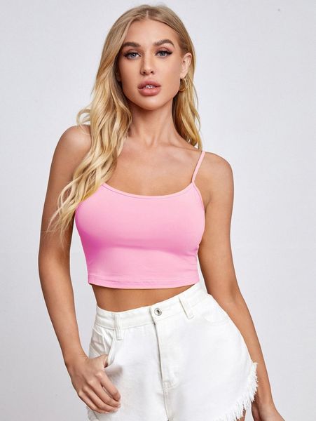 

crop cami v53u#, White
