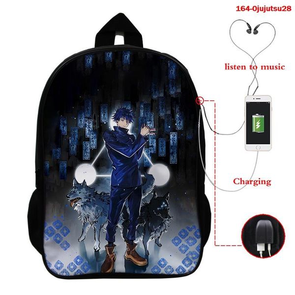 

backpack back to school jujutsu kaisen printing 3d animal women rucksack for travel large children girls bagpack mochila