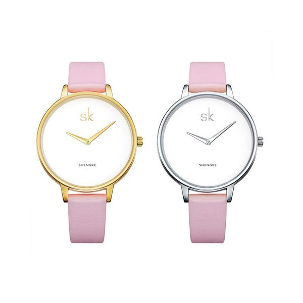 

wristwatches 2021 listing women fashion watch casual design leather strap waterproof quartz relogio feminino reloj hombre, Slivery;brown