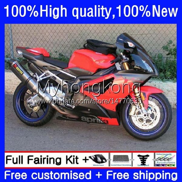 Kit de corpo para Aprilia RSV1000R Mille RV60 RSV 1000 R1000 2003 2004 2005 2006 Cowling 9No.74 RSV1000RR RSV1000 RSV-1000 R $ RED RED 03 04 05 06 Feeding da motocicleta