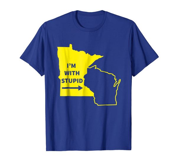 

Funny I'm With Stupid Minnesota Wisconsin Rivalry Gift Shirt, Mainly pictures