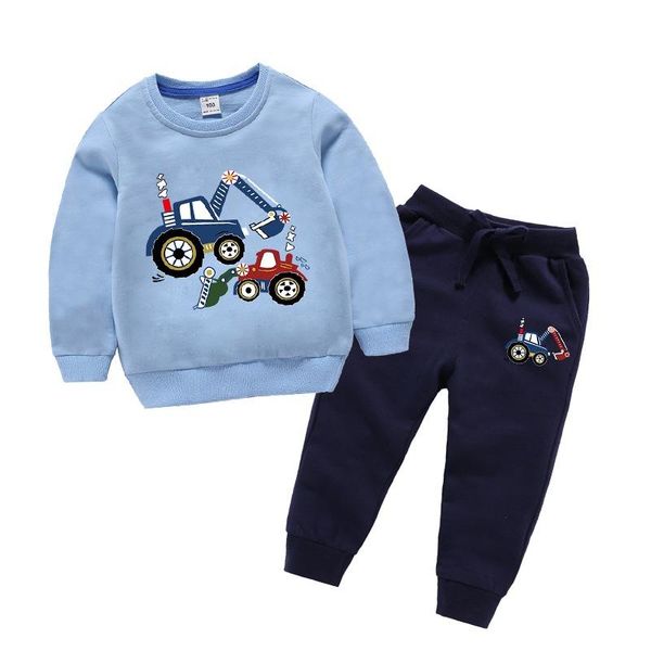 

clothing sets spring autumn fashion baby cartoon pullover outwear suits for kids long sleeve sweatshirts + pants children clothes, White