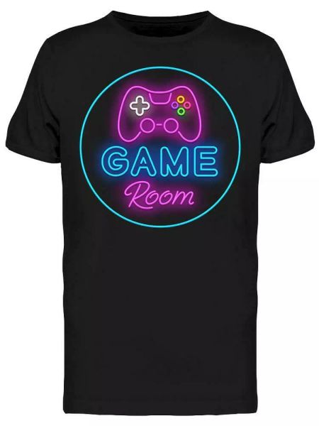 

game room, controller tee men's -image by shutterstock, White;black