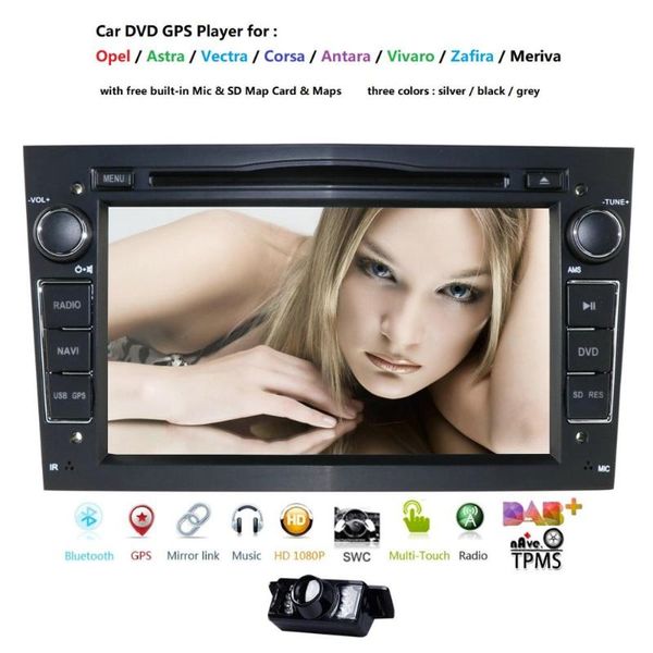 

player 2 din car dvd stereo for vauxhall astra h g vectra antara zafira corsa gps navi radio 3 color steering wheel rds camera