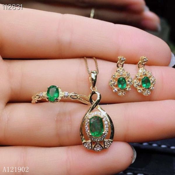 

bracelet, earrings & necklace kjjeaxcmy exquisite jewelry 925 silver-inlaid natural gem emerald girl ring dropping set support detection, Black