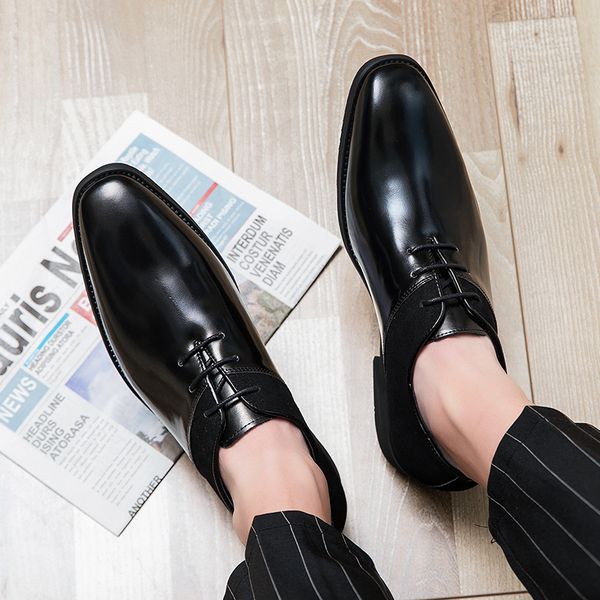 

splicing pu leather men oxford shoes unique new design men dress shoes italian blue black men party wedding shoes