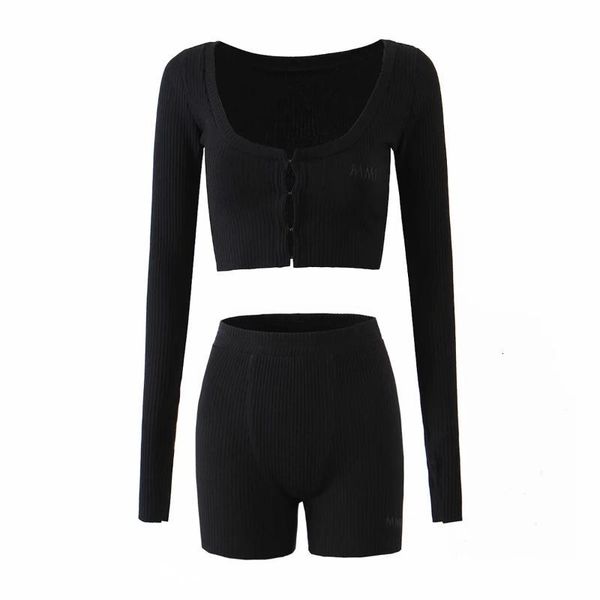 

letter embroidered womens summer cardigns long sleeve slim cropped knit brown black sweater knitwear women's knits & tees, White