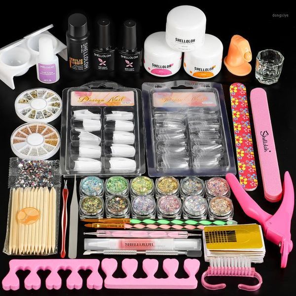 

shelloloh acrylic nail kit set with powder liquid extension manicure tools all for art kits1