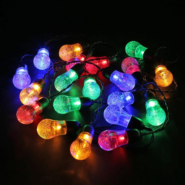 

strings bubble lamp solar led string light fairy waterproof curtain christmas wedding party holiday home decoration