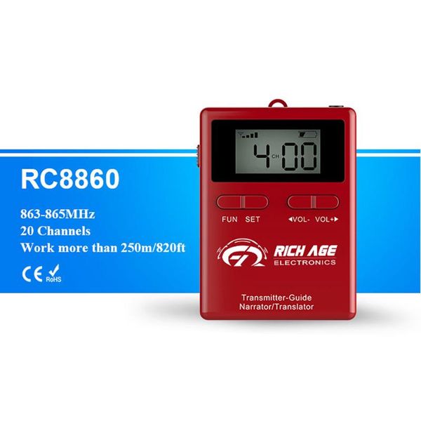 

china supply price walkie talkie tour guide system for tourism microphones