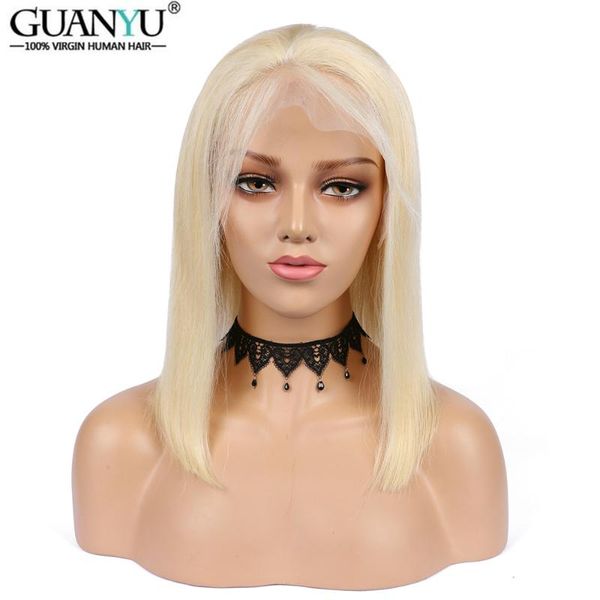

lace wigs bob 13x4 front wig 8-16 h human hair #613 #1bt613 short blonde, Black;brown