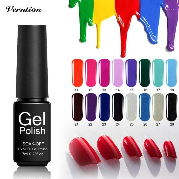 

verntion gel nail polishes sale long-lasting soak off acrylic design pure 29 colors 8ml polish hybrid varnish1, Red;pink