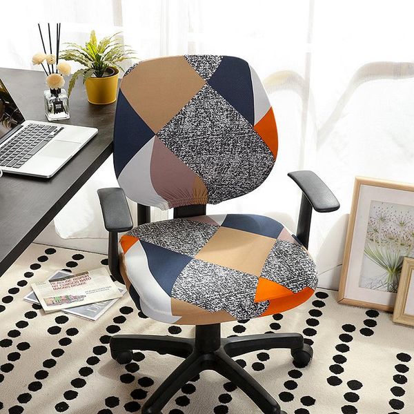 

set office chair cover spandex stretch split covers rotating lift armchair washable computer backrest seat case