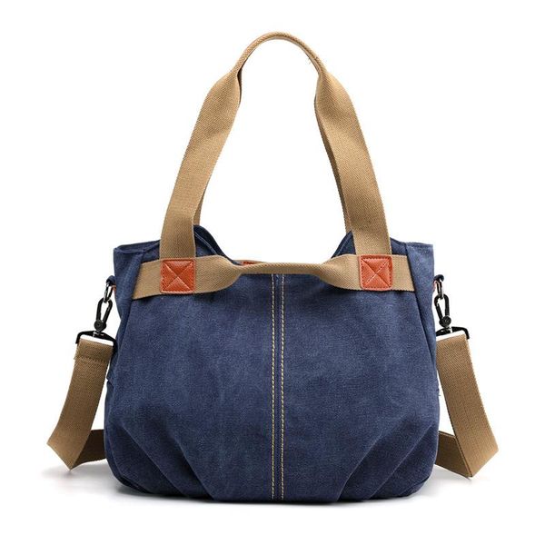 

women fashionable canvas bag retro fashion large capacity handbag one-shoulder slung travel outdoor bags