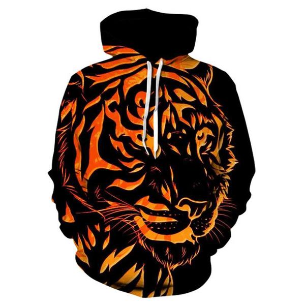 

men's hoodies & sweatshirts fashion hoodie men/women lion 3d print casual harajuku style autumn and winter streetwear dropshiping, Black