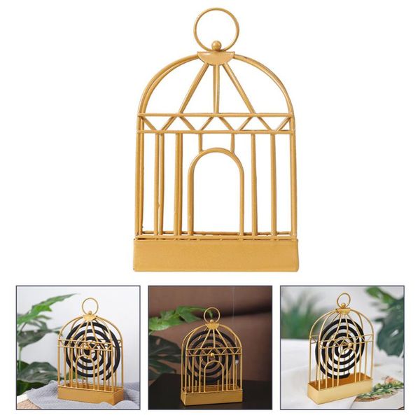 

fragrance lamps 1pc creative birdcage mosquito coil holder nordic iron bracket