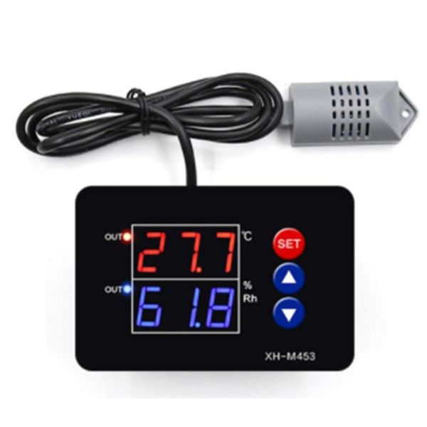 

smart home control xh-m453 ac 220v dual digital display temperature humidity controller thermostat incubator
