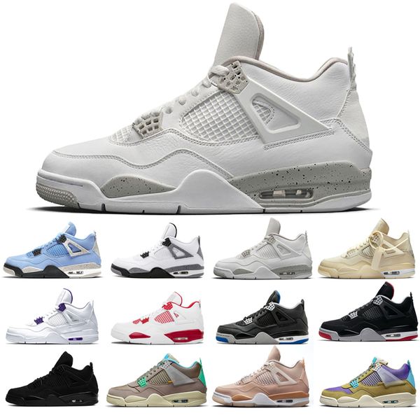 

4s new basketball shoes for man black cat taupe haze desert moss court purple travis white cement oreo sail olivia kim orange metallic fire