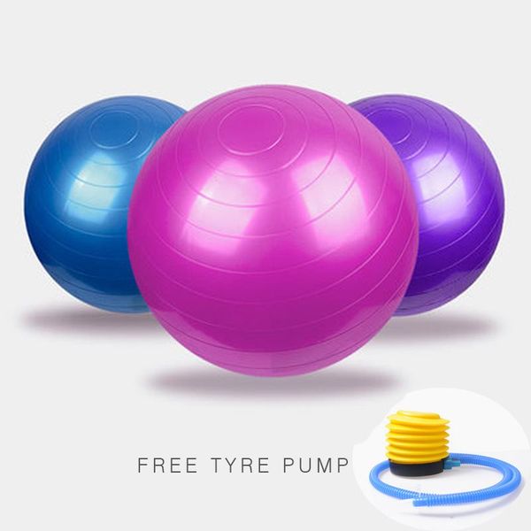 

grom 65cm sports yoga balls pilates fitness gym fitball massage ball with pump gymnastic training core