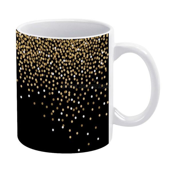 

mugs golden glitter and black white mug 11oz funny ceramic coffee tea milk cups gold shiny pattern elega